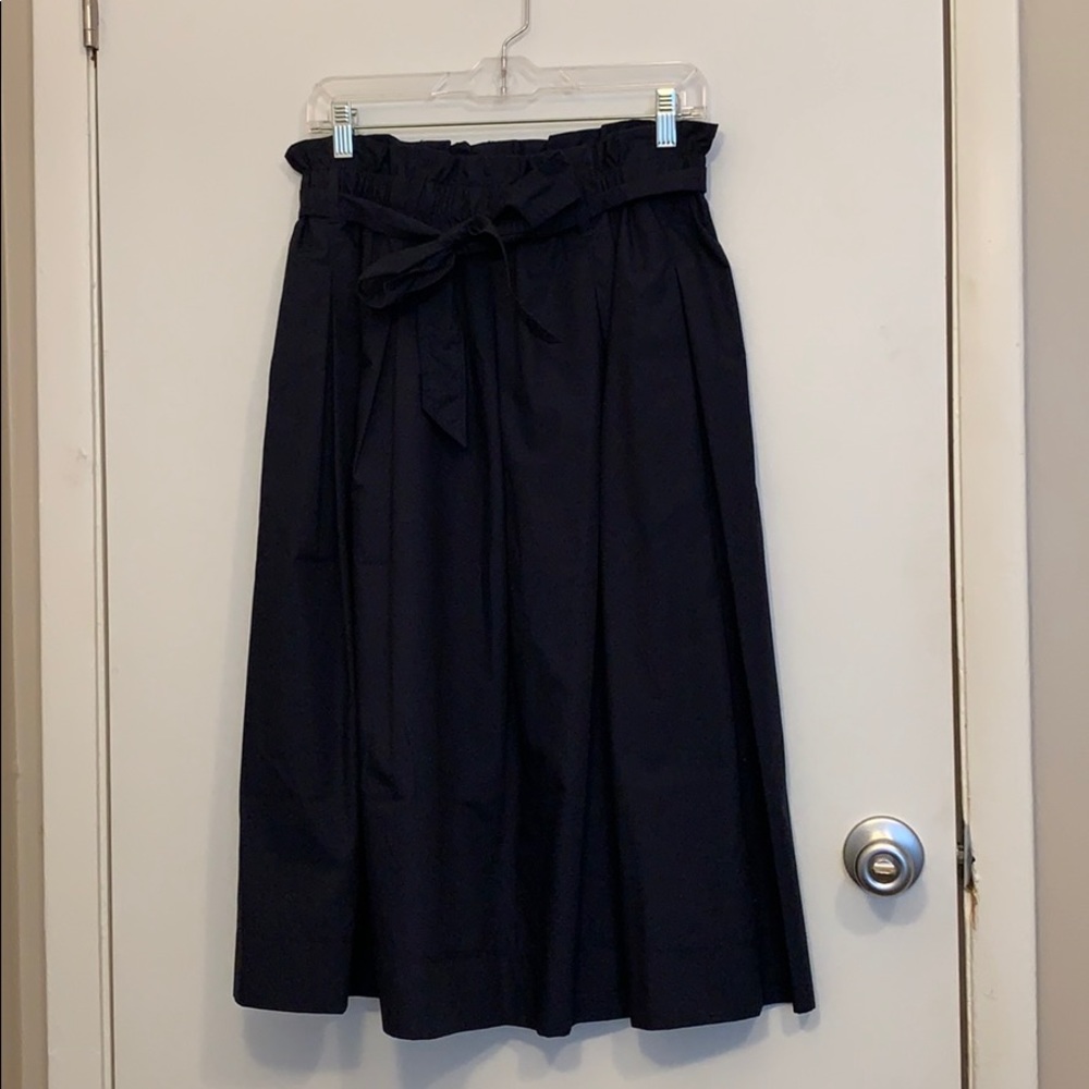 H&M navy midi skirt